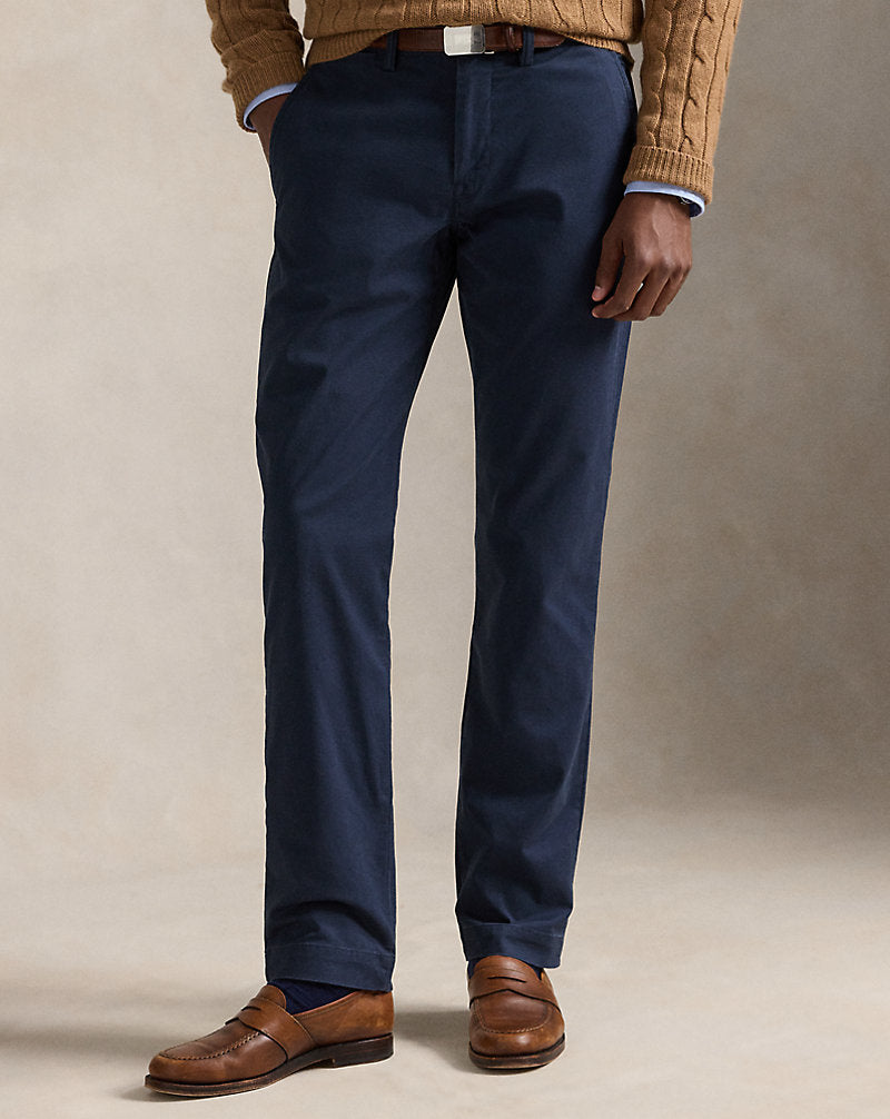 Pantaloni Bedford stretch Straight-Fit — Inchiostro nautico