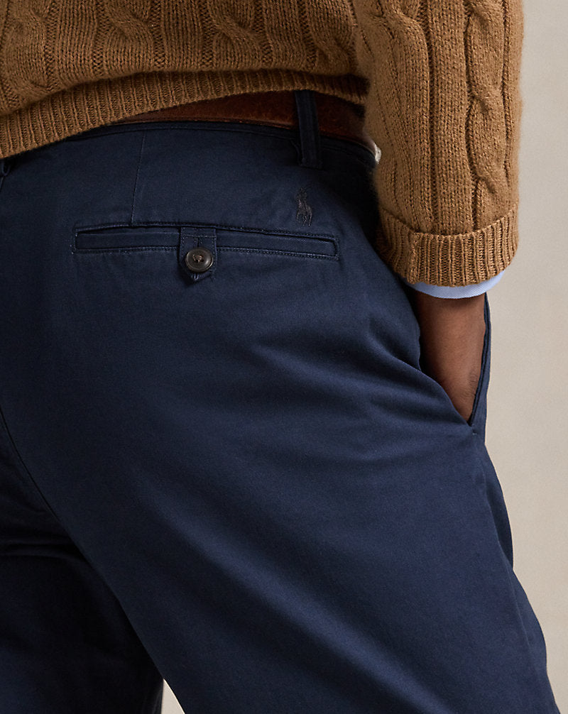 Pantaloni Bedford stretch Straight-Fit — Inchiostro nautico
