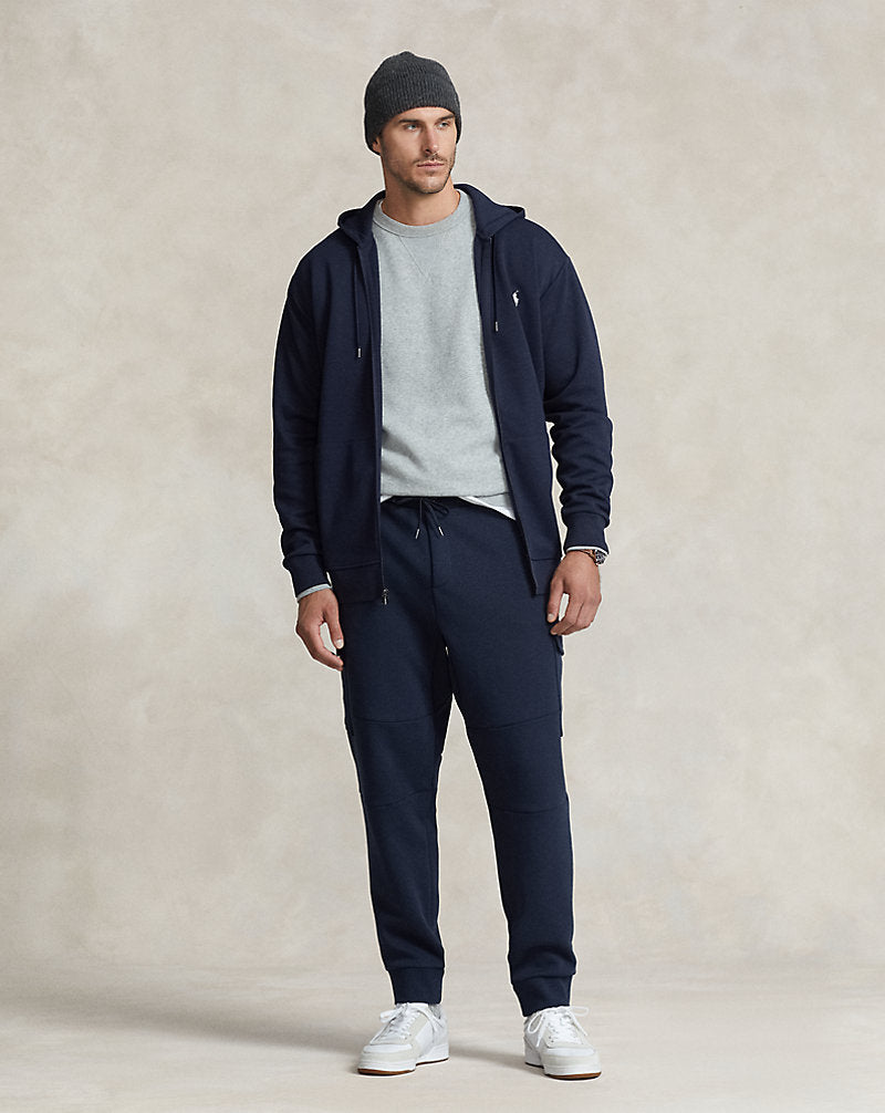 Felpa con cappuccio e cerniera — Blu navy Aviator