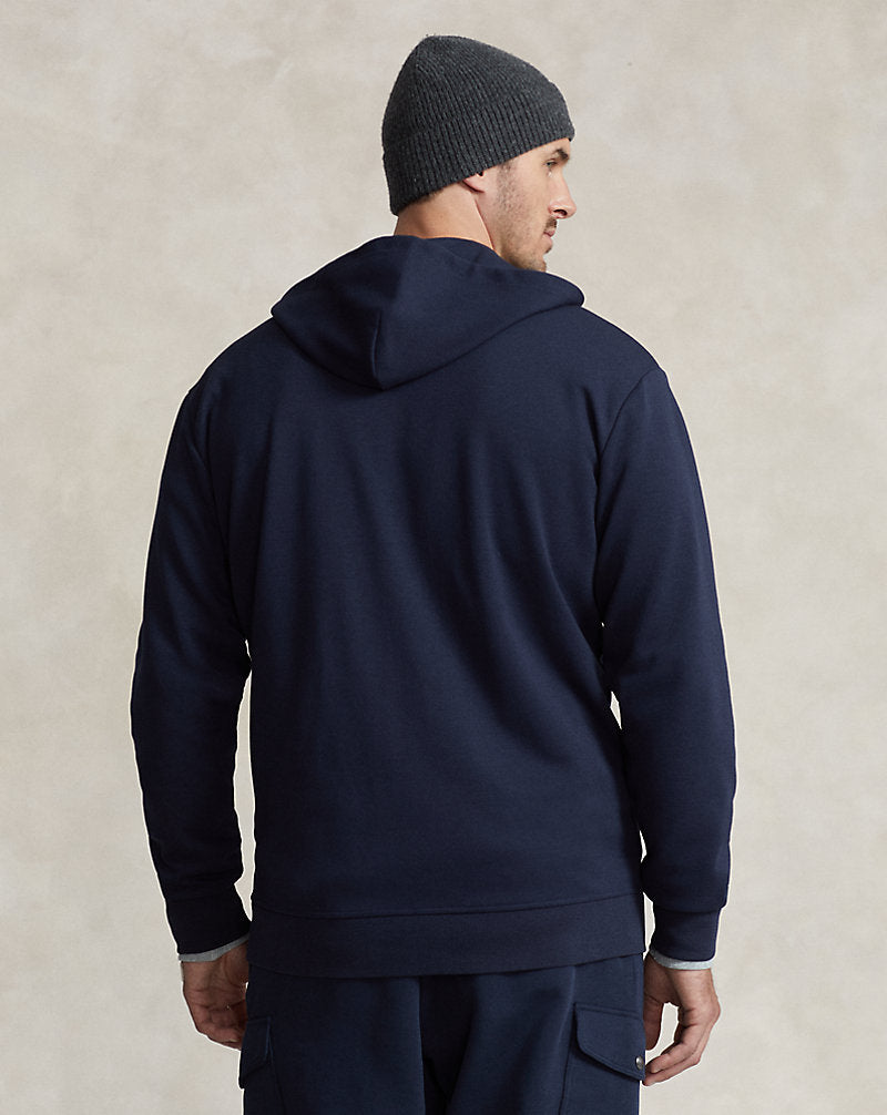 Felpa con cappuccio e cerniera — Blu navy Aviator