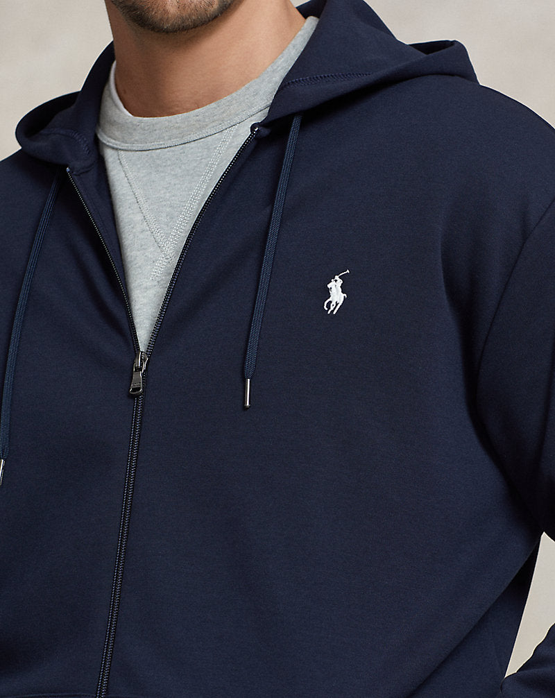 Felpa con cappuccio e cerniera — Blu navy Aviator