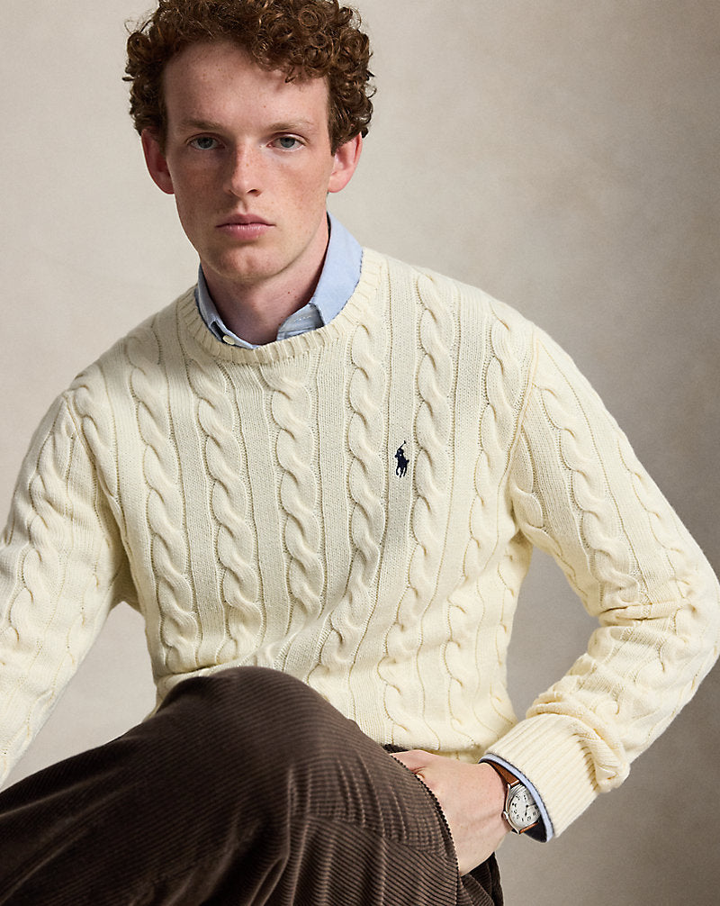 Maglia in cotone a trecce — Panna Andover