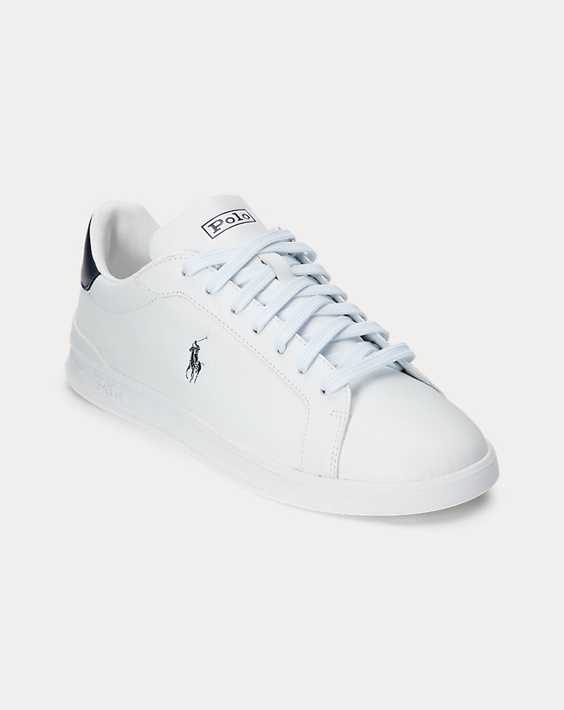 Sneaker Heritage Court II in cuoio nappa — Bianco/Blu navy Newport