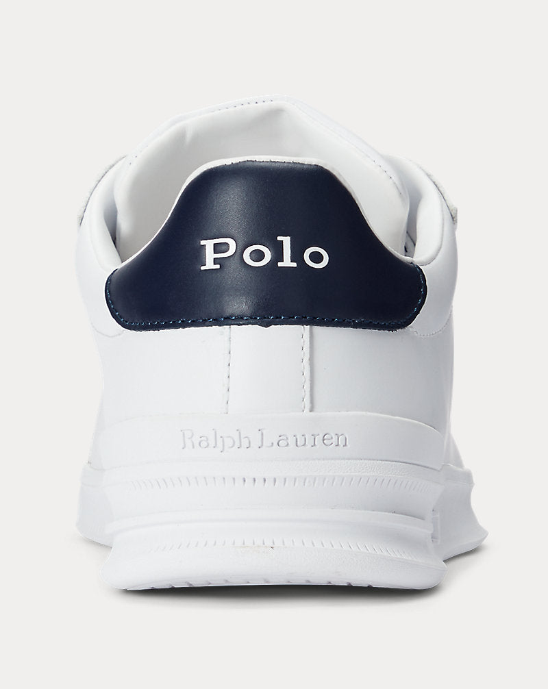 Sneaker Heritage Court II in cuoio nappa — Bianco/Blu navy Newport
