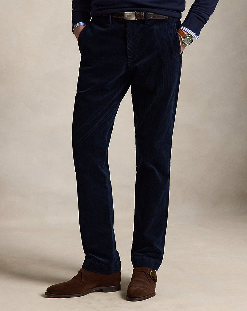 Pantaloni Bedford velluto Straight-Fit — Blu navy Aviator