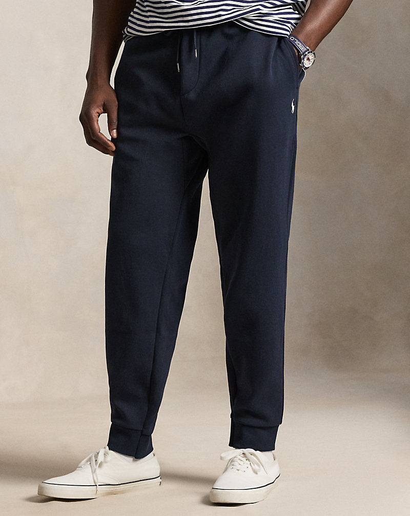 Pantaloni da jogging a maglia doppia — Blu navy Aviator