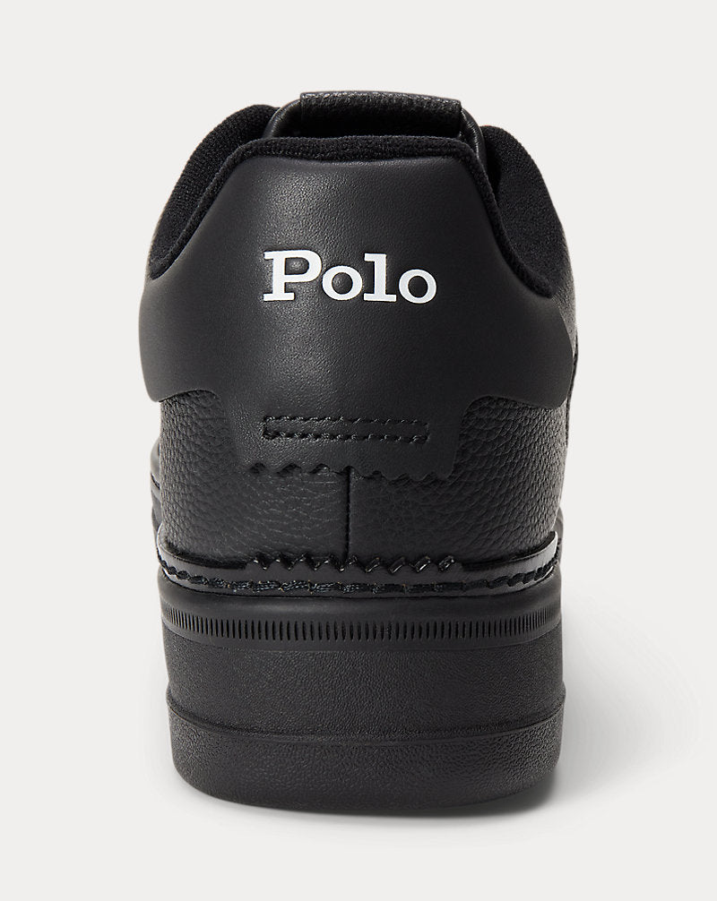 Sneaker Masters Court in pelle — Nero/Nero/Pony bianco