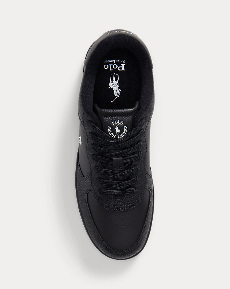 Sneaker Masters Court in pelle — Nero/Nero/Pony bianco