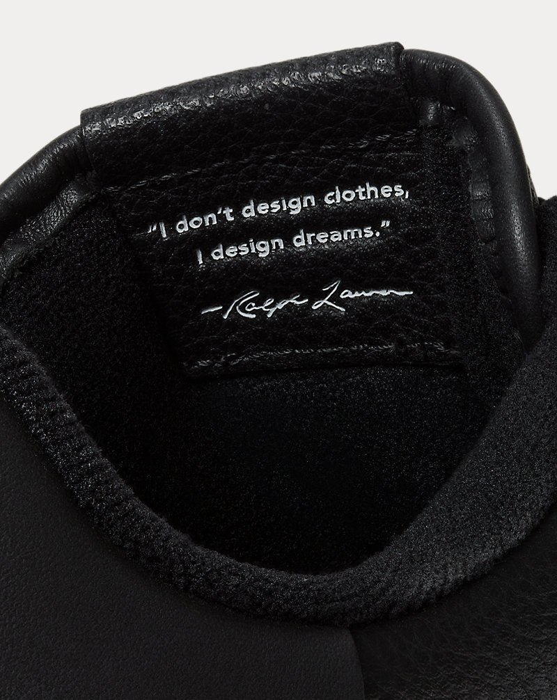 Sneaker Masters Court in pelle — Nero/Nero/Pony bianco
