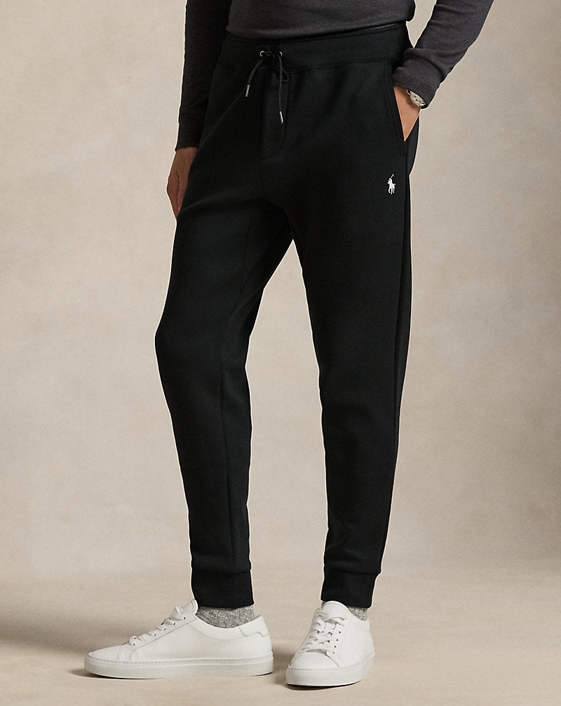 Pantaloni da jogging a maglia doppia — Nero