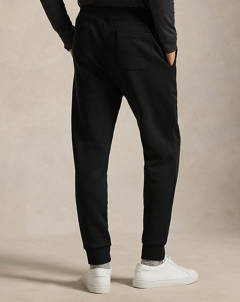 Pantaloni da jogging a maglia doppia — Nero