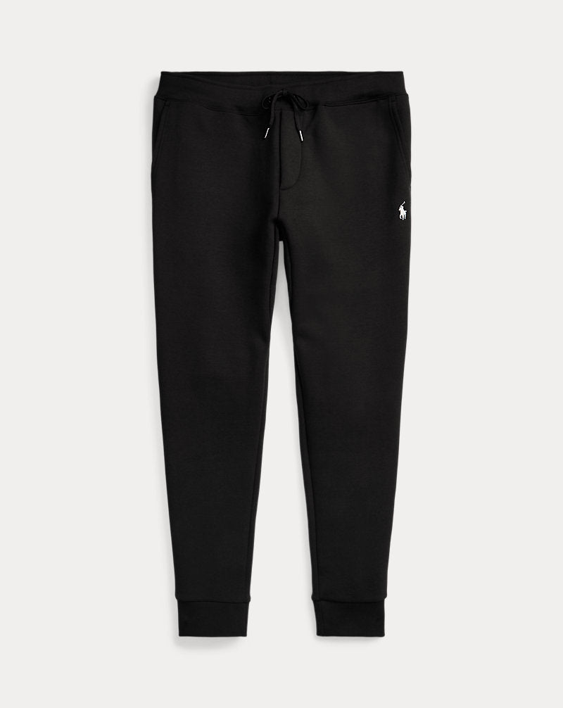 Pantaloni da jogging a maglia doppia — Nero