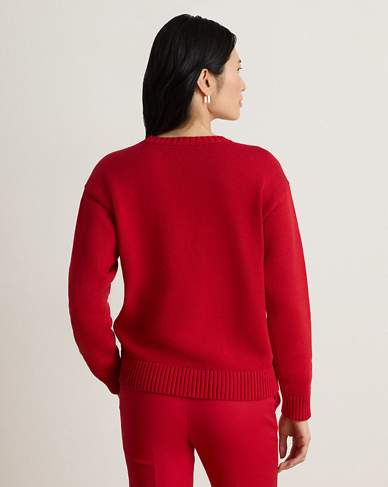 Maglia in cotone a intarsi con dalmata — Rosso Ralph multicolore