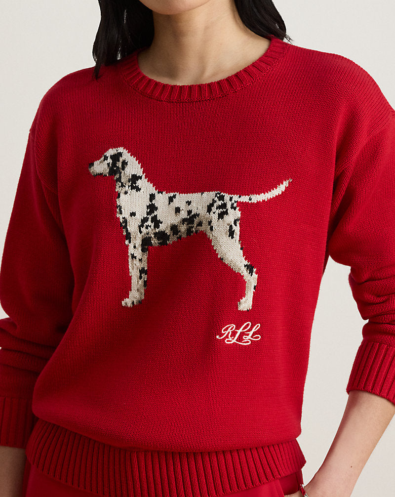 Maglia in cotone a intarsi con dalmata — Rosso Ralph multicolore