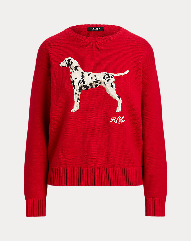 Maglia in cotone a intarsi con dalmata — Rosso Ralph multicolore
