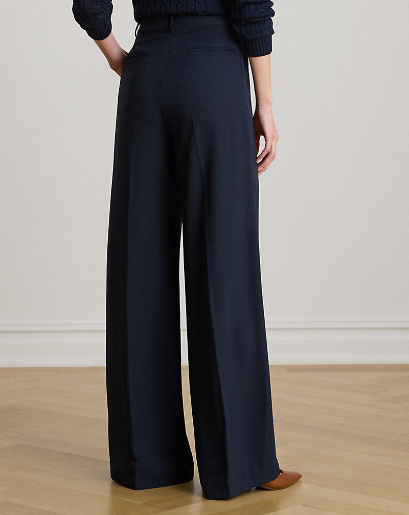 Pantaloni a gamba larga in georgette — Blu navy Lauren