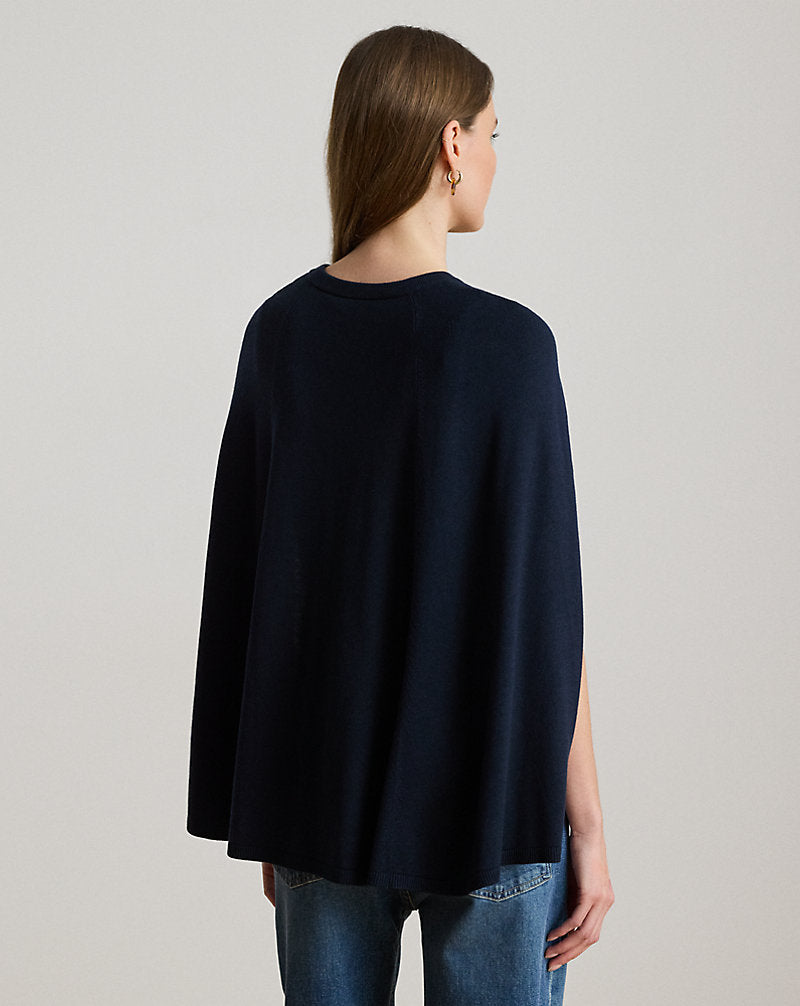 Maglia a girocollo a mantella — Blu navy Lauren