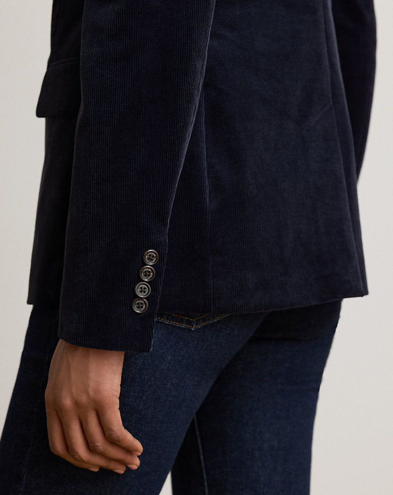 Blazer con ricamo in filo di metallo — Blu navy Lauren