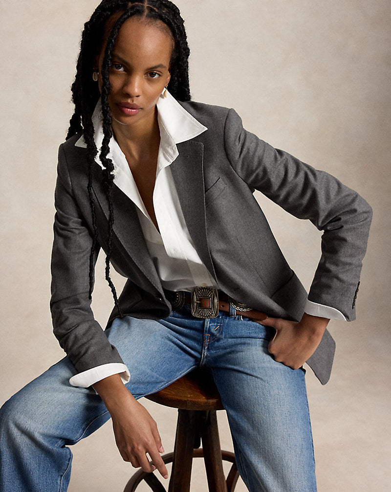Jeans Relaxed Straight a vita alta — Trattamento Lebec