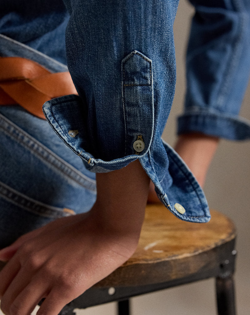Camicia in denim Slim-Fit — Trattamento Merced
