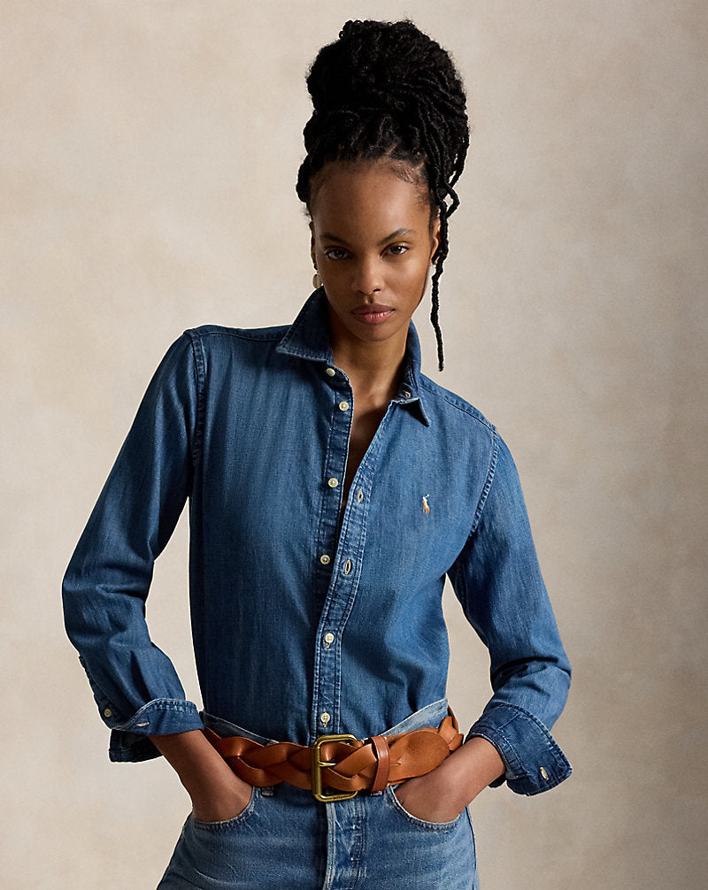 Camicia in denim Slim-Fit — Trattamento Merced