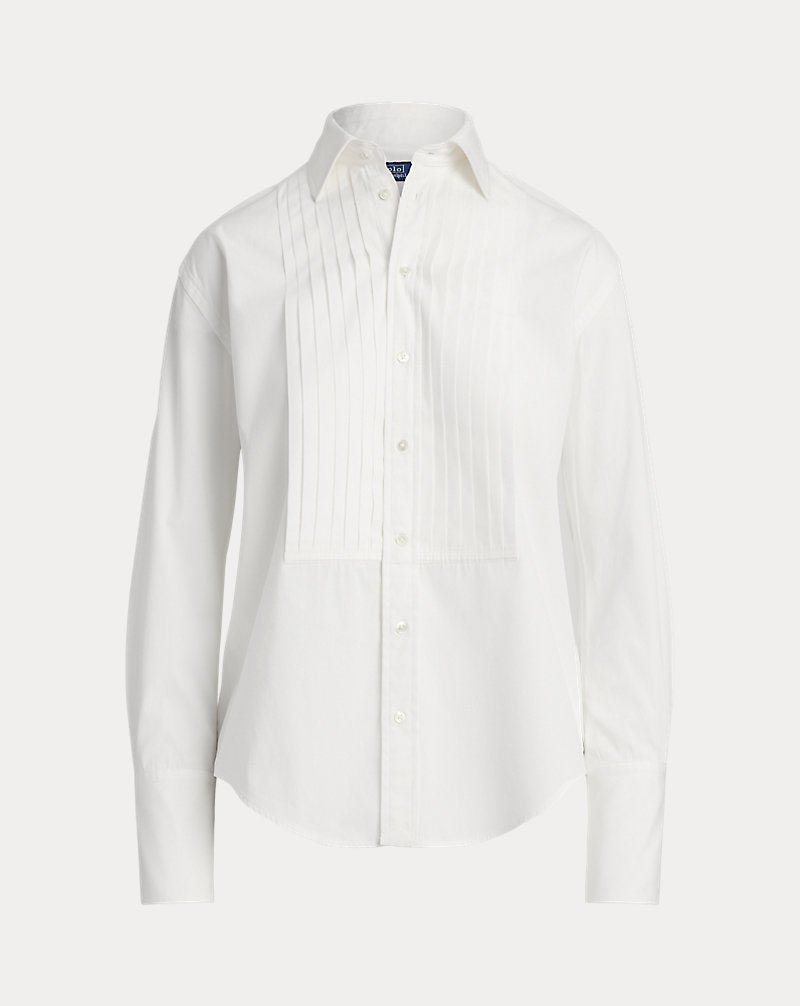 Camicia da smoking in cotone — Bianco