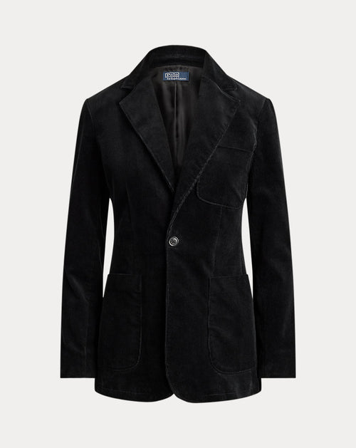 Blazer monopetto in velluto a coste — Nero Polo