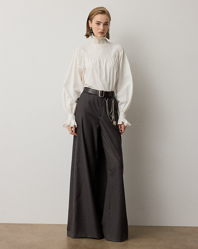Camicetta Maddison in popeline — Panna
