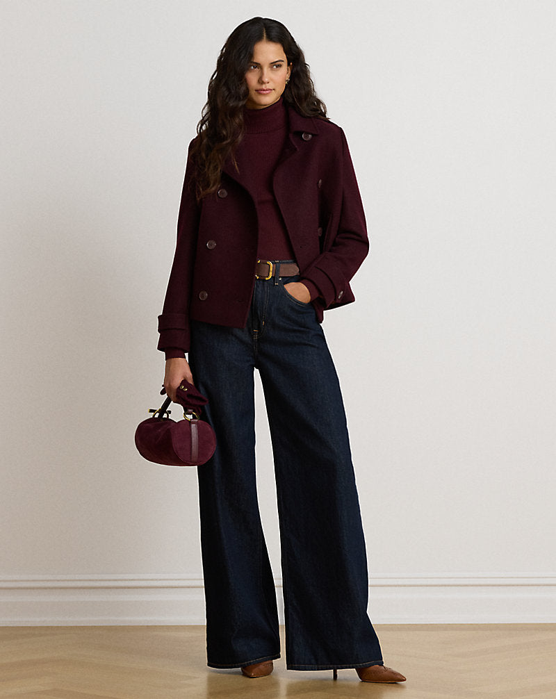Cappotto corto in misto lana — Pinot nero