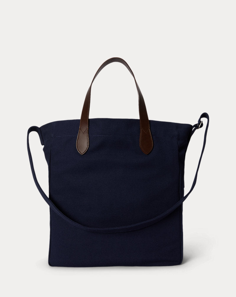 Shopper tote Polo Bear in tela — Blu navy Newport
