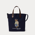 Shopper tote Polo Bear in tela — Blu navy Newport