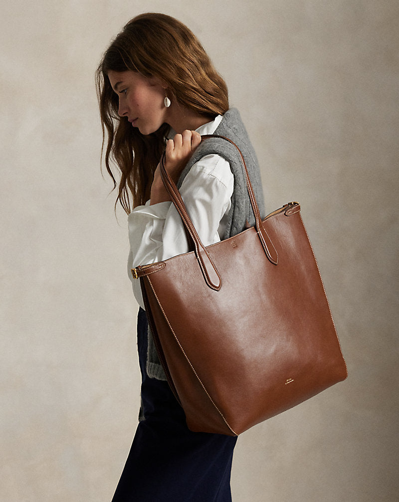 Tote verticale Bellport in pelle — Cuoio