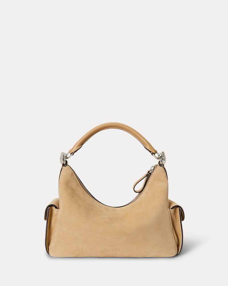 Borsa Blaike piccola in camoscio — Color cuoio