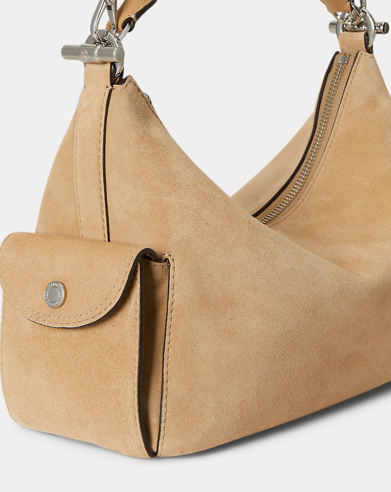 Borsa Blaike piccola in camoscio — Color cuoio