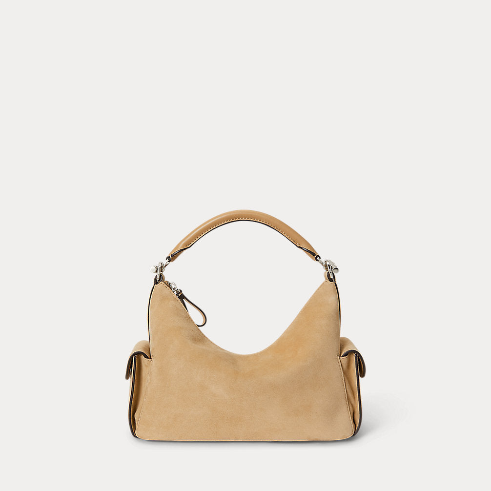 Borsa Blaike piccola in camoscio — Color cuoio