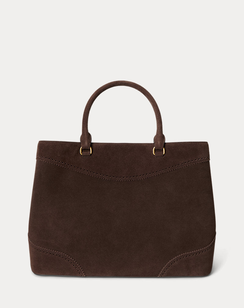 Bauletto Marcy grande in camoscio — Marrone castagna