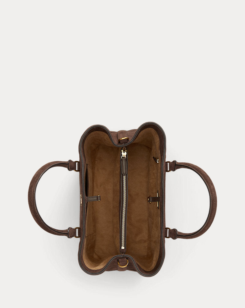 Bauletto Marcy grande in camoscio — Marrone castagna