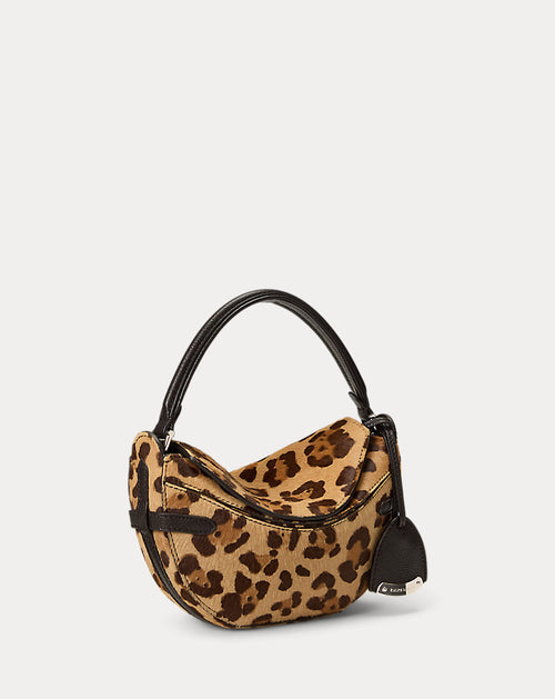 Borsa a tracolla Ralph mini in cavallino — Col cuoio multi/Cioccol