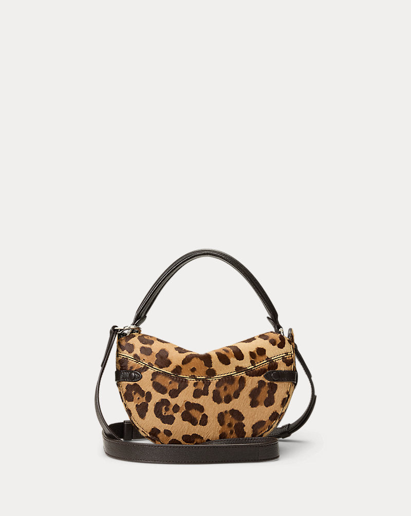Borsa a tracolla Ralph mini in cavallino — Col cuoio multi/Cioccol