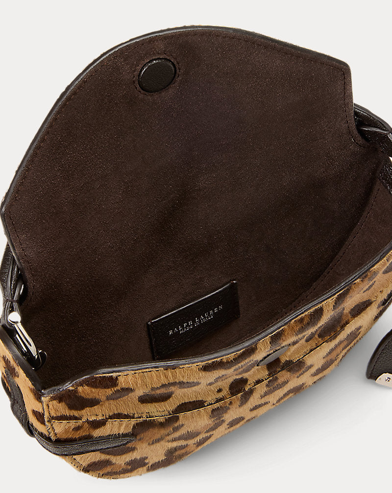 Borsa a tracolla Ralph mini in cavallino — Col cuoio multi/Cioccol