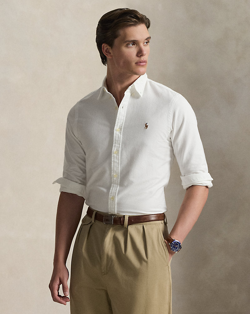Camicia Oxford Slim-Fit — Bianco