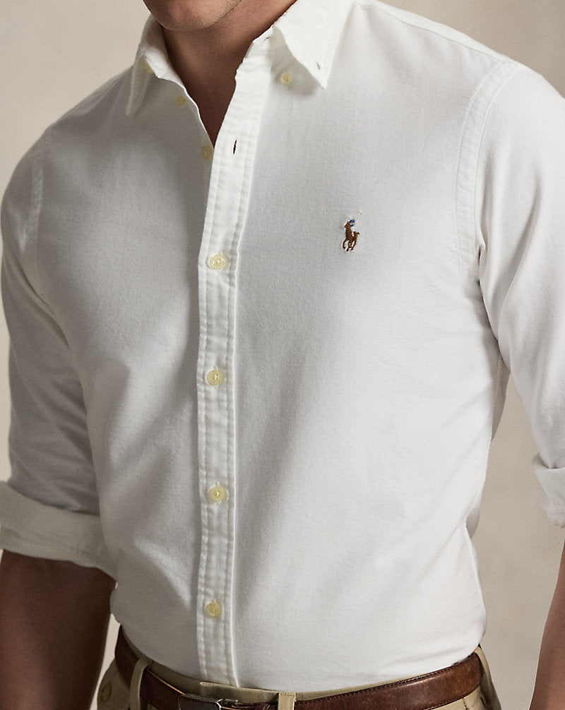 Camicia Oxford Slim-Fit — Bianco