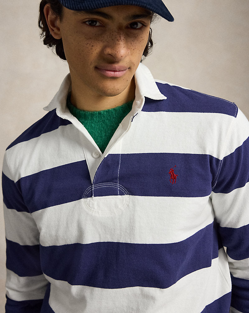 L'iconica maglia da rugby — Panna trofeo/Blu navy