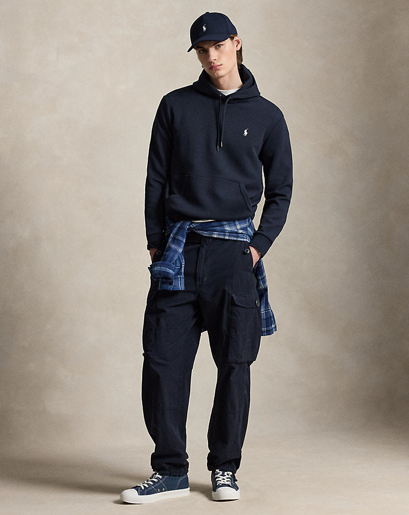Felpa con cappuccio a maglia doppia — Blu navy Aviator