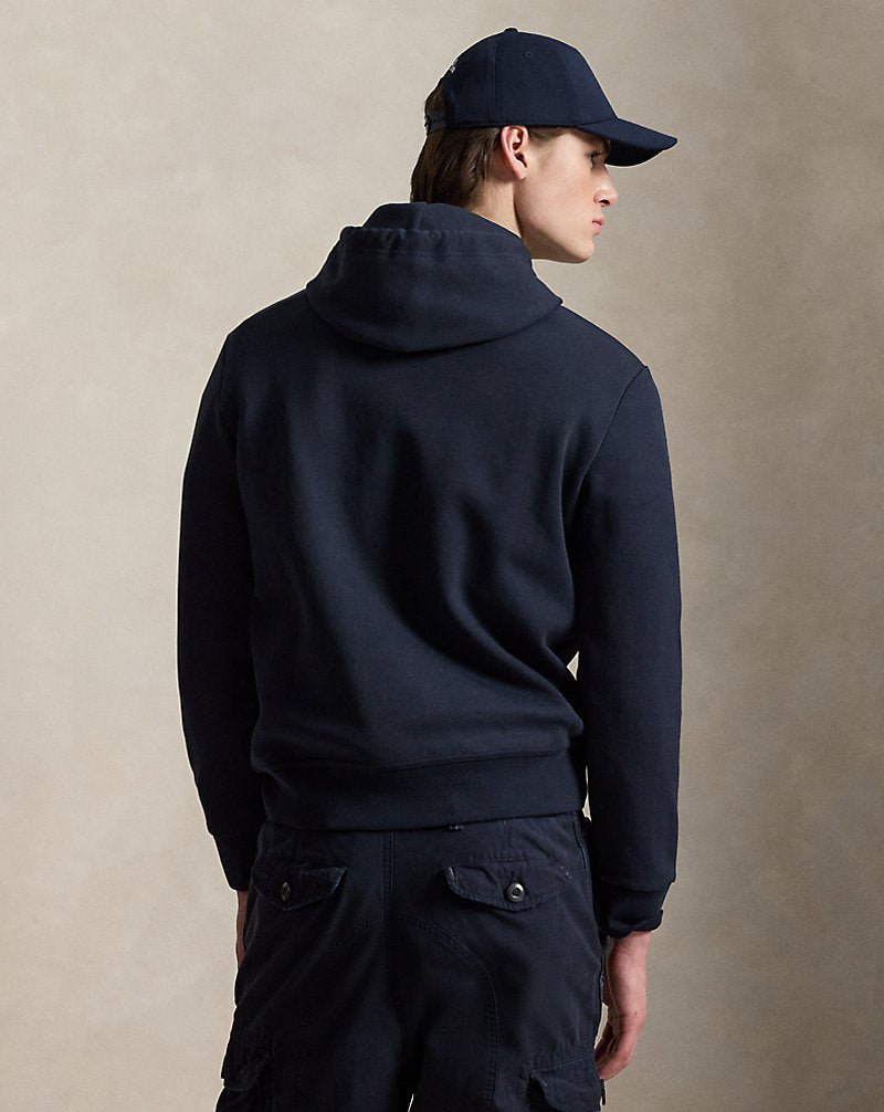 Felpa con cappuccio a maglia doppia — Blu navy Aviator
