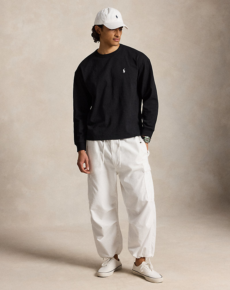 Maglietta a maniche lunghe Relaxed-Fit — Nero Polo
