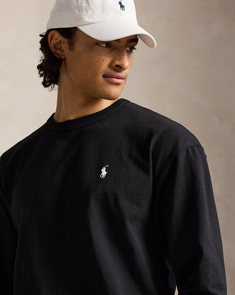 Maglietta a maniche lunghe Relaxed-Fit — Nero Polo