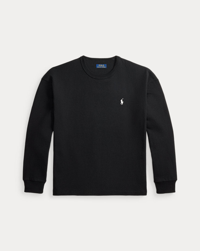 Maglietta a maniche lunghe Relaxed-Fit — Nero Polo