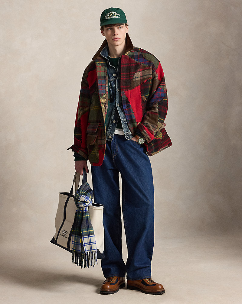 Giacca patchwork in lana e alpaca — Patchwork multicolore