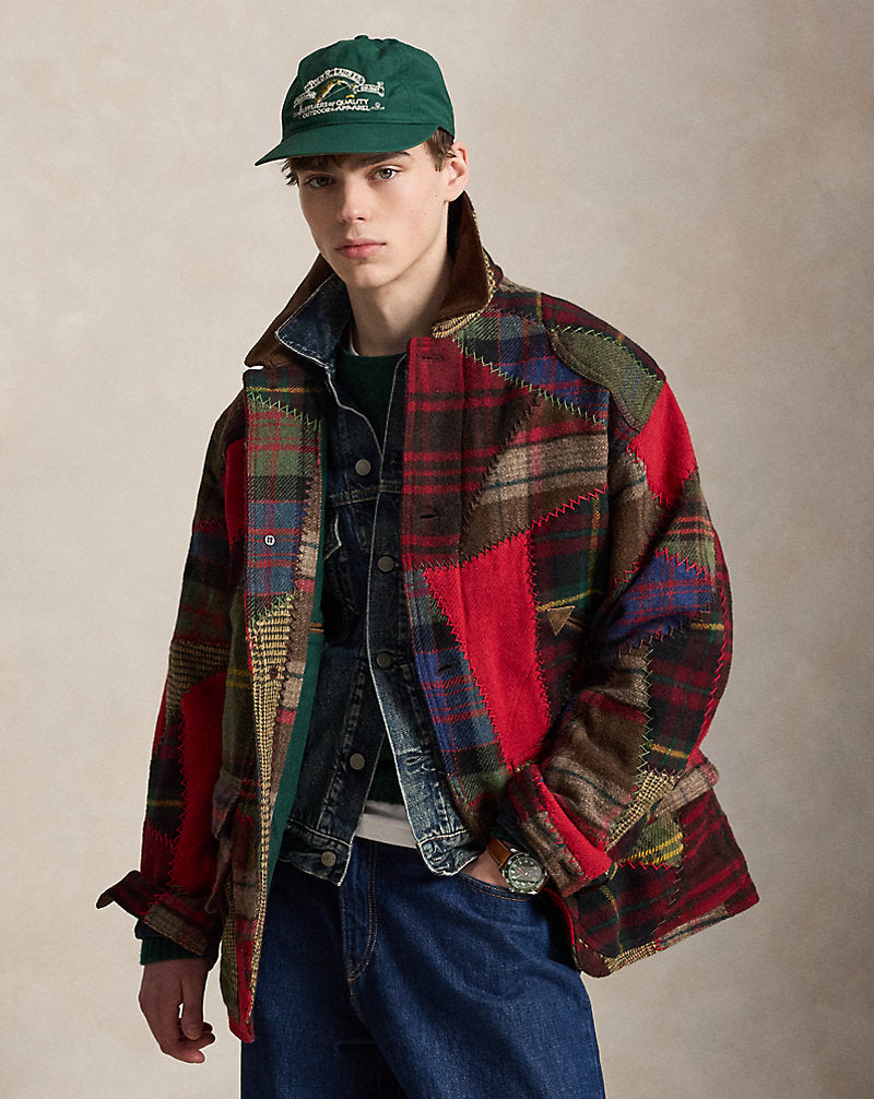Giacca patchwork in lana e alpaca — Patchwork multicolore